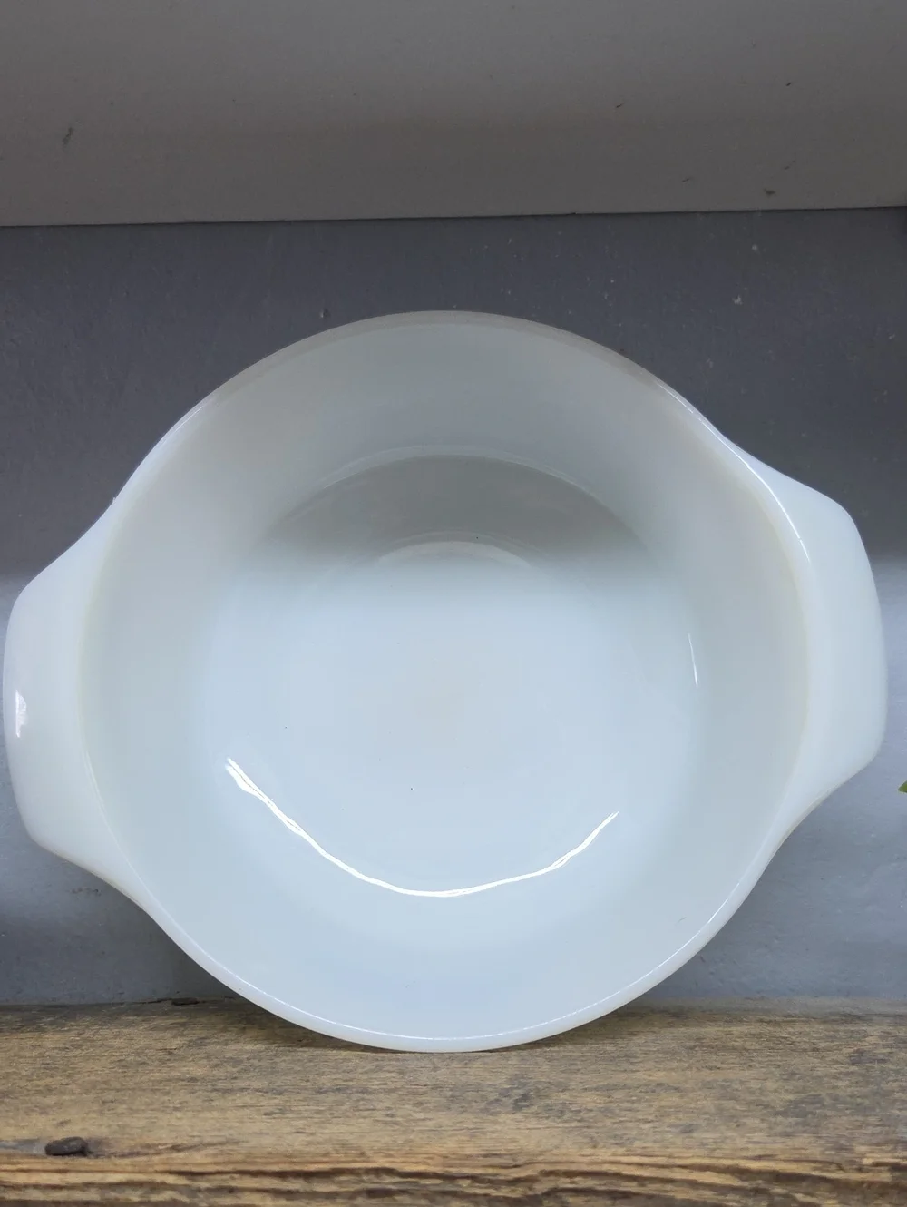 Vintage Anchor Hocking Fire King Milk Glass Casserole Dish Blue Corn Flower